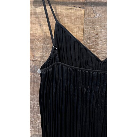 AllSaints V-Neck black pleaded Midi Length Dress size S - Picture 7 of 10